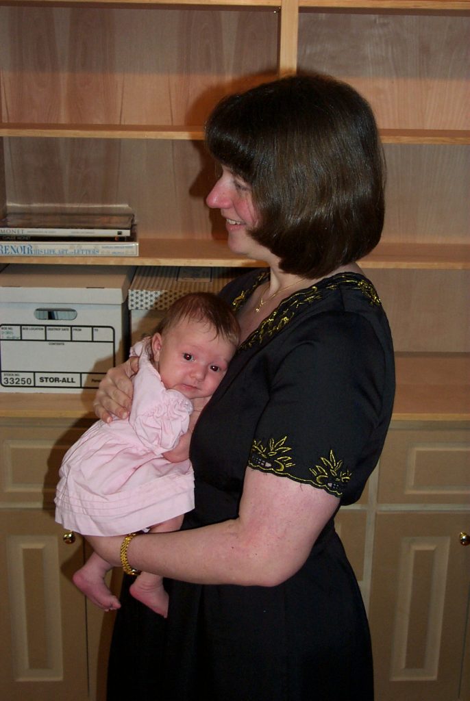 1 month old Jenya with Mama at Grandpa and Grandma Lestina's house